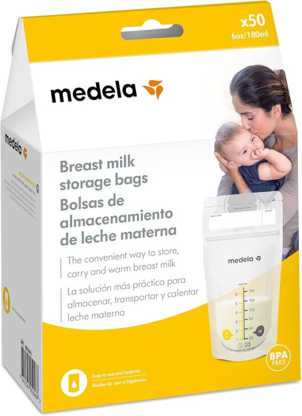 Medela pack de bolsas de almacenamiento de leche materna de 180 ml