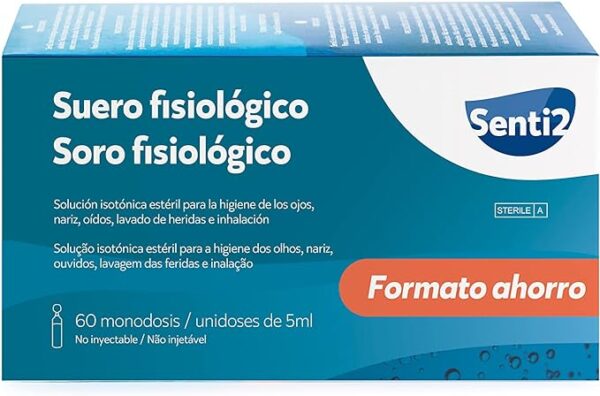 Senti2, Suero fisiológico - 60 monodosis